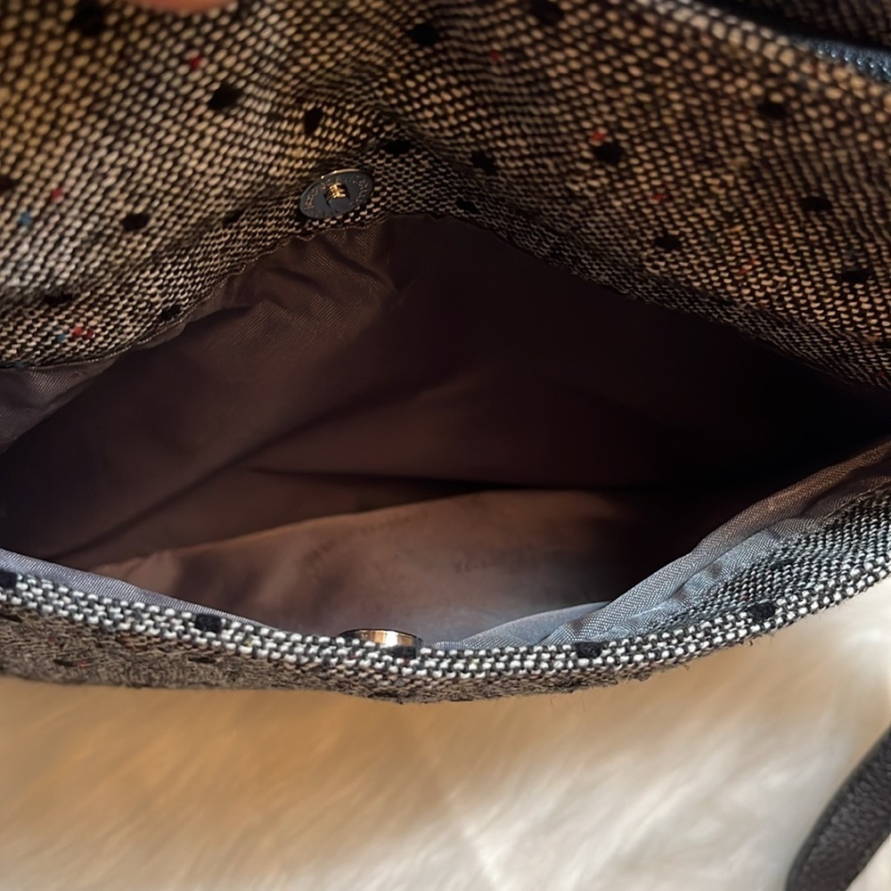 Thirty-One Grey Polka Dot Crossbody Bag Purse - Picture 6 of 8
